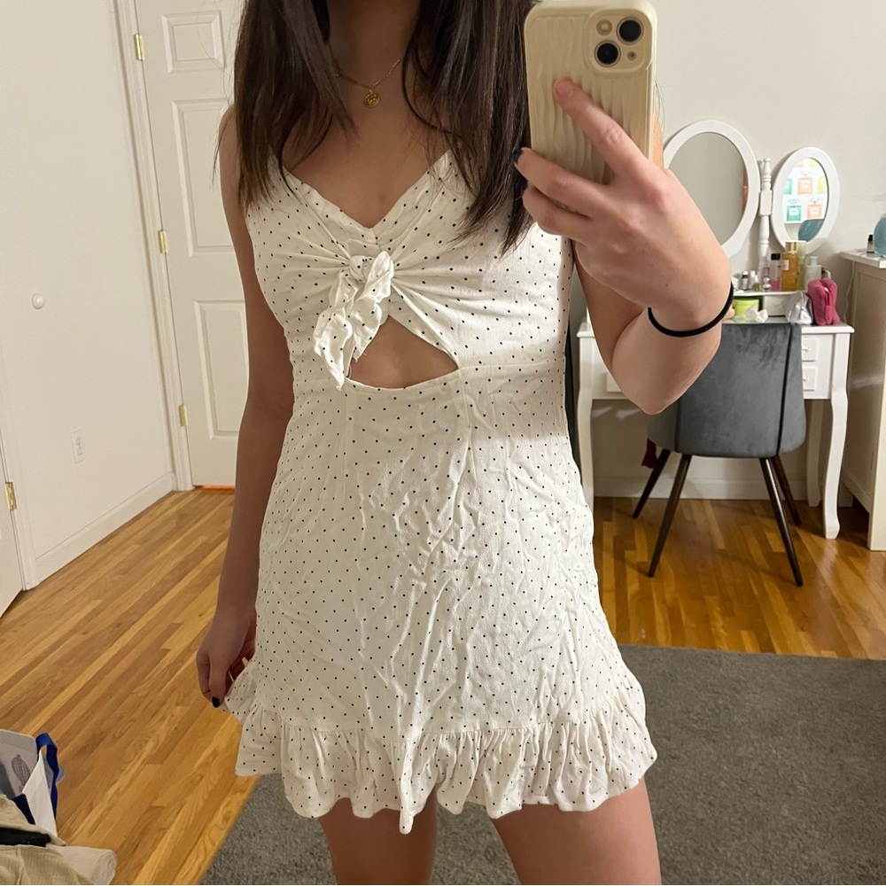 White Polka Dot Dress